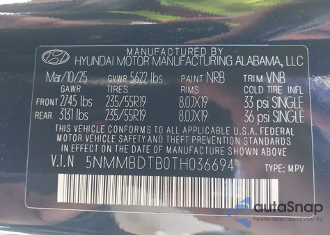 2026 Genesis Gv70 2.5T Advanced from USA, damaged, VIN 5NMMBDTB0TH036694